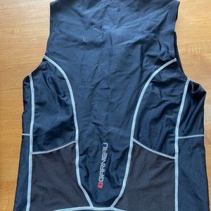 LG Louis Garneau Black Zip Cycling Top